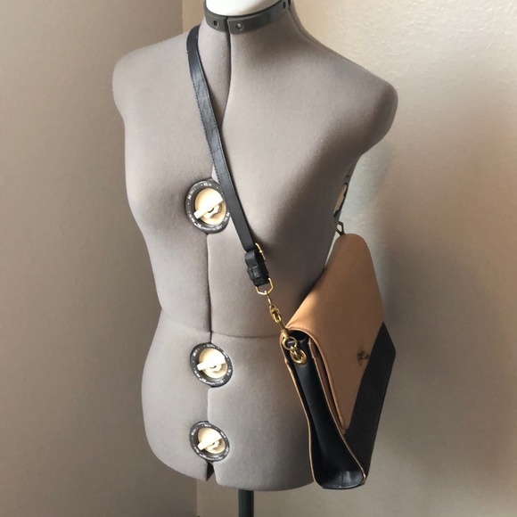 J. Crew bicolor large leather satchel briefcase - Picture 12 of 14